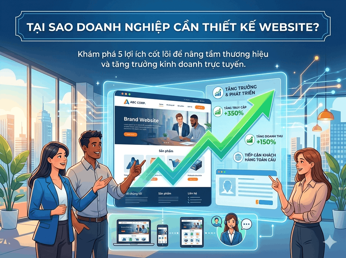 Tại sao doanh nghiệp cần thiết kế website?